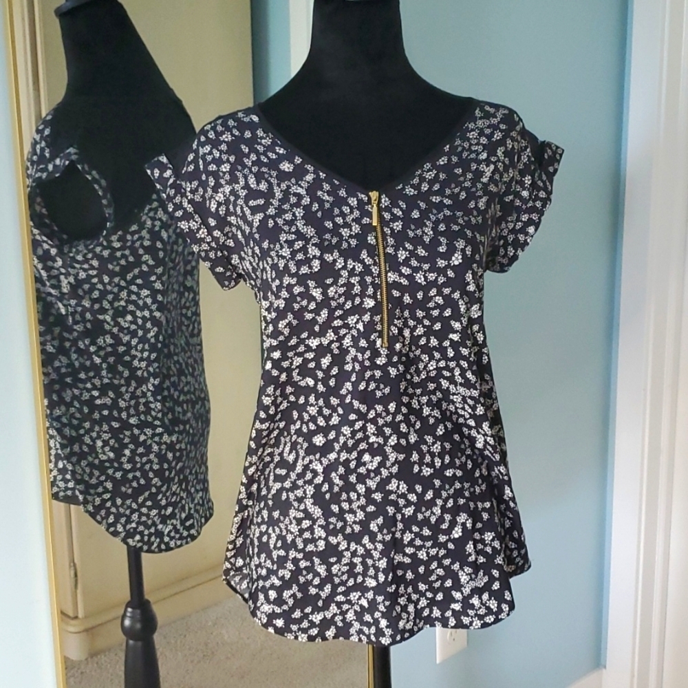 Express Lace Floral Top Blouse XS